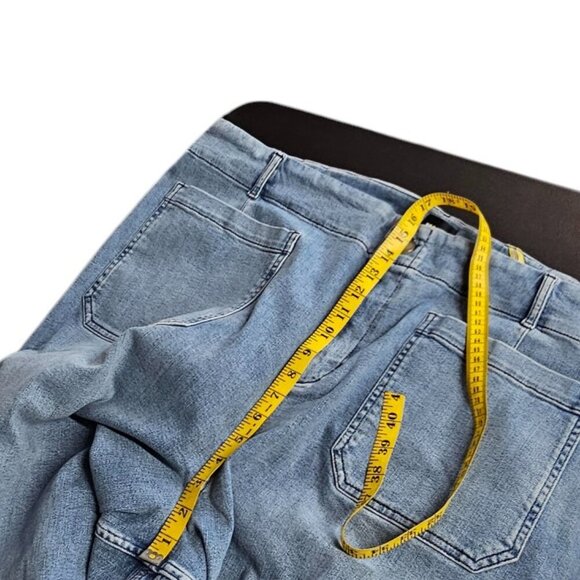 Anthropologie Maeve Colette Regenerative Cotton Crop Wide-Leg Jean, Plus, 26W - Picture 5 of 10